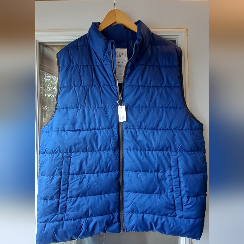 NWT GAP Blue Quilted Puffer Vest